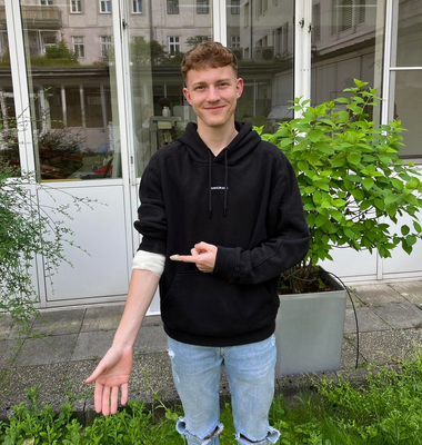 Junger Blutspender