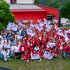 Drohnenaufnahme aller Teilnehmer:innen beim Landesjugendcamp 2025 in Seefeld
