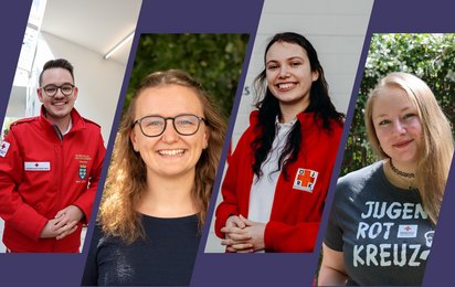 Junge Menschen vom Roten Kreuz